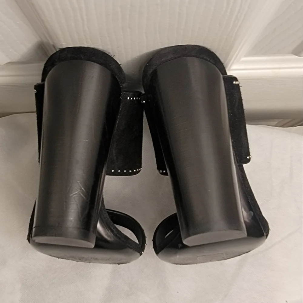 Saint Laurent Black Oak Slide Studded Sandals Sz 36 - Picture 15 of 16